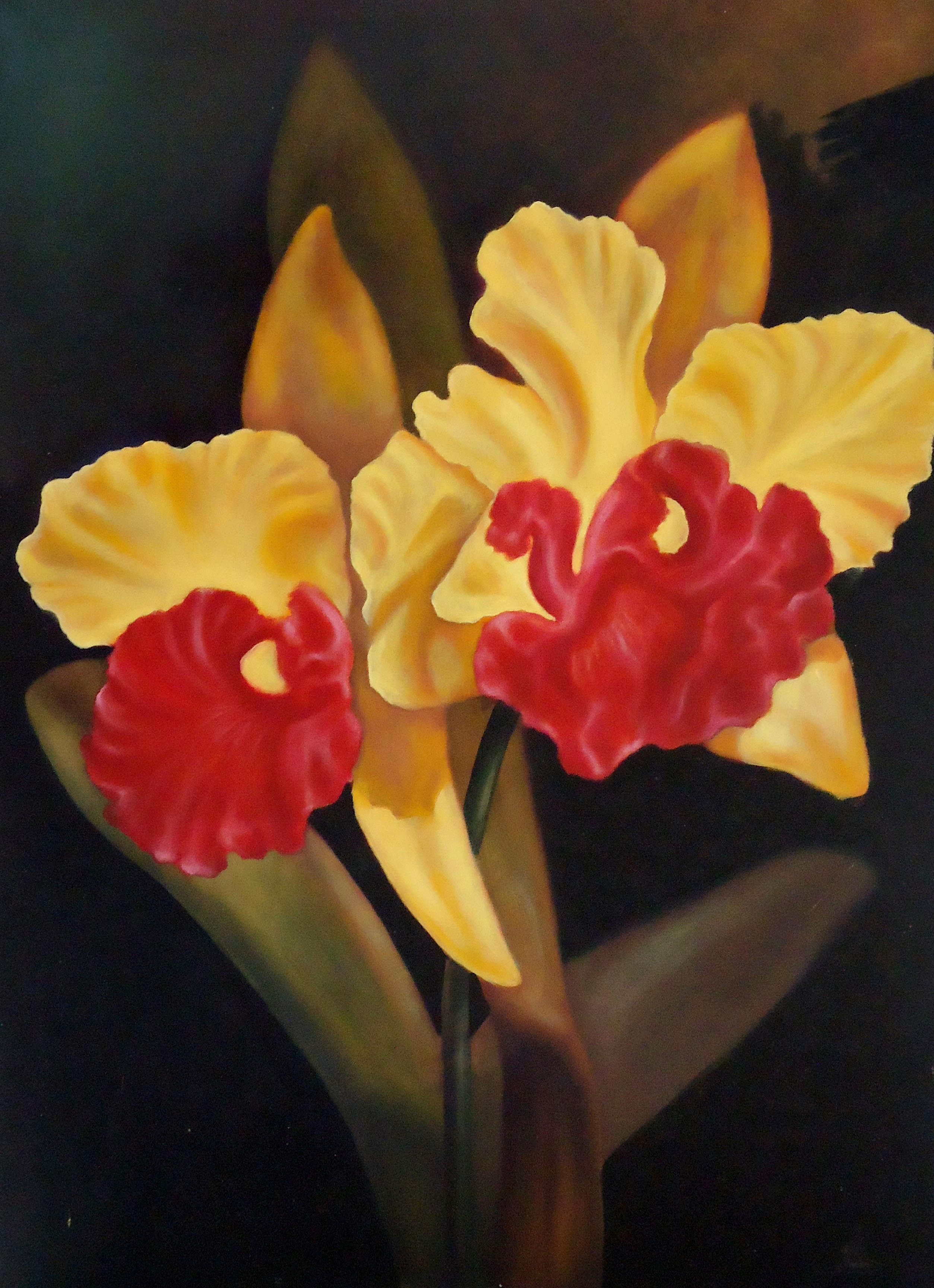 Lukisan Bunga Anggrek - Lia Gallery - Natural