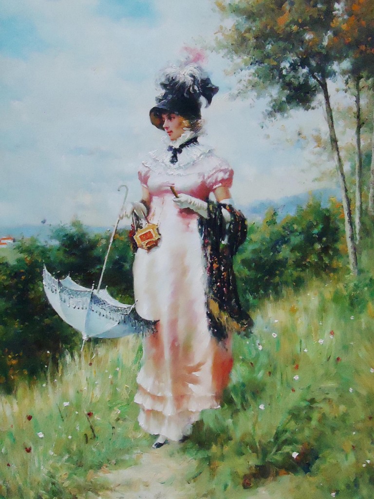 Lukisan Wanita Eropa - Lia Gallery - Natural